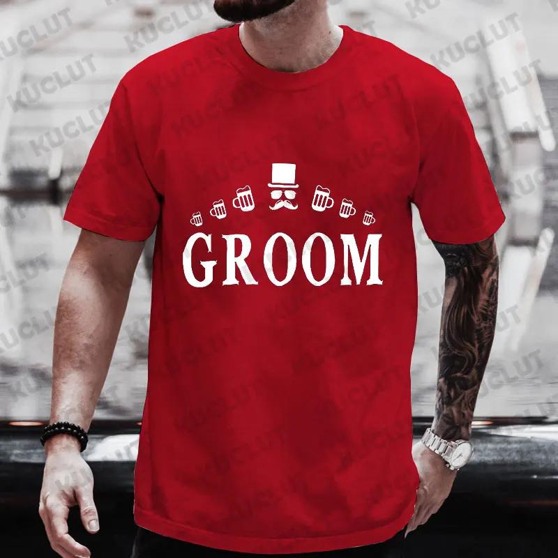 Groom Squad T Shirt Friends EVG Single Farewell Bachelor Party Tees Team Future Groom Wedding Tops Groomsman Best Man Streetwear