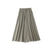 Women's High-Waisted Linen-Cotton Wide-Leg Pants: Loose, Slimming, Versatile, Textured Nine-Point Culottes