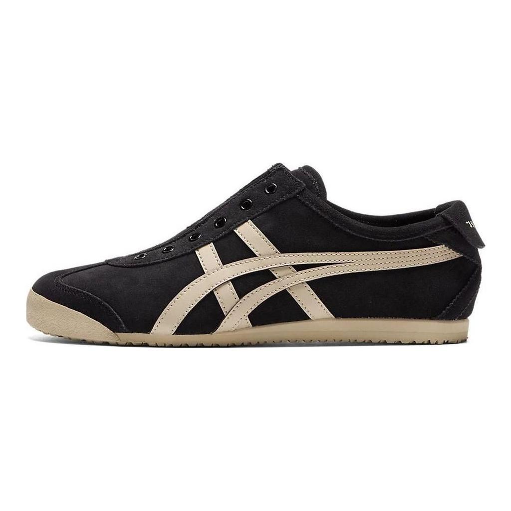 Черные кроссовки унисекс без шнуровки Onitsuka Tiger Mexico 66