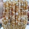 Yellow Phantom Quartz Citrine Round Beads for DIY Jewelry Accessories