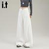 Izzue IT Women's Loose Wide-Leg Cotton Jeans