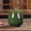 Cracked Ceramic Tea Caddies Coffee Canister Household Portable Travel Mini Porcelain Sealed Moisture-proof Storage Jar Home Deco