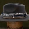 Хит продаж Шляпа джаз из войлока мужская осенне-зимняя ретро британская шерстяная подарочная шляпа контрастная войлочная шляпа