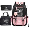 KATSEYE K-pop Print 3-Piece Backpack Set Student Bookbag Large Capacity Water-Resistant Unisex 60701-1