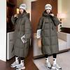 European Station Thickened Down Cotton Jacket Women's Long Over-the-knee Korean Loose Padded Jacket New for Winter 2025