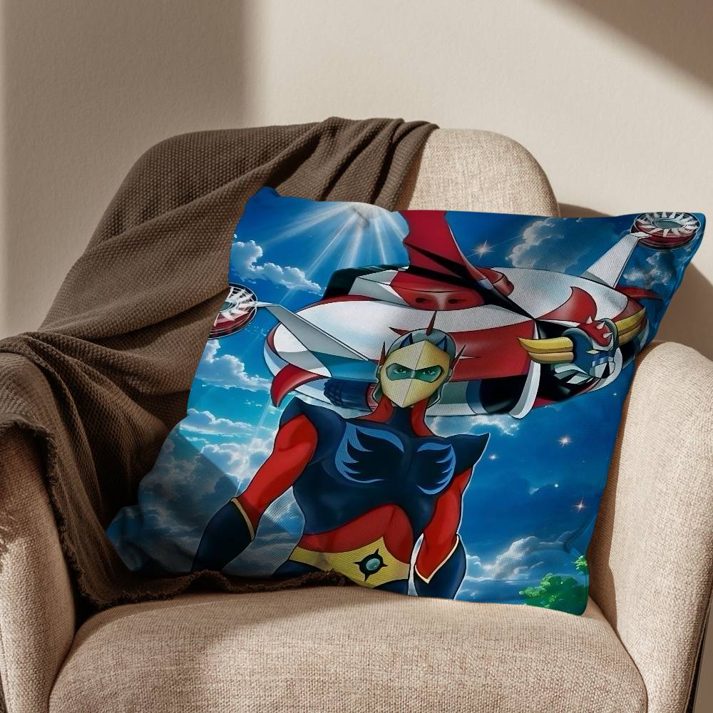 Alloy UFO Goldorak Grendizer Pillow Case Pillow Case Living Room Sofa Cushion Cover Suitable For Home Bedroom Room Decoration