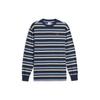 Downtown Striped Design Training Casual Crew Neck Long Sleeve T-Shirt Unisex Tops Blue 624377-20