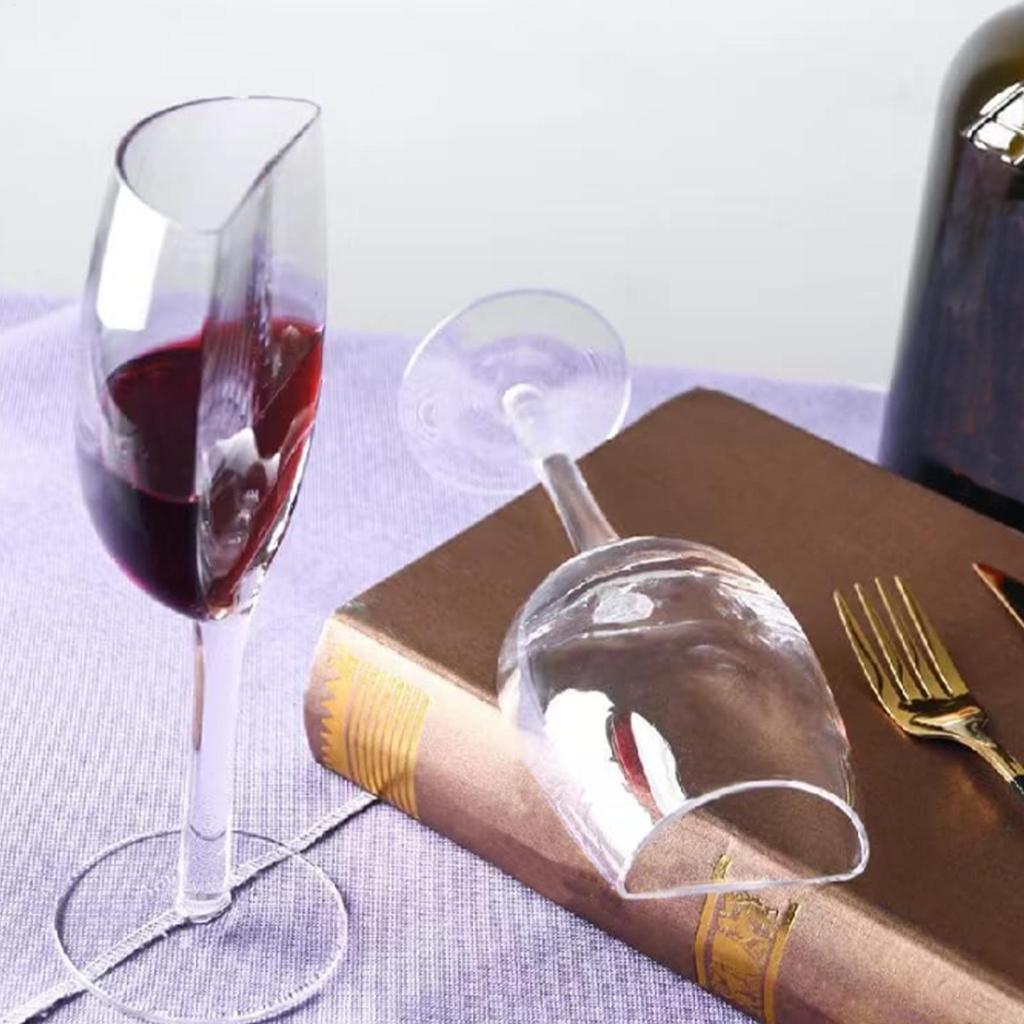 2 шт. Полукруглый стакан для красного вина 140 мл, креативный хрустальный стакан, портативный прозрачный полустакан для вина, забавный европейский креативный хрустальный стакан