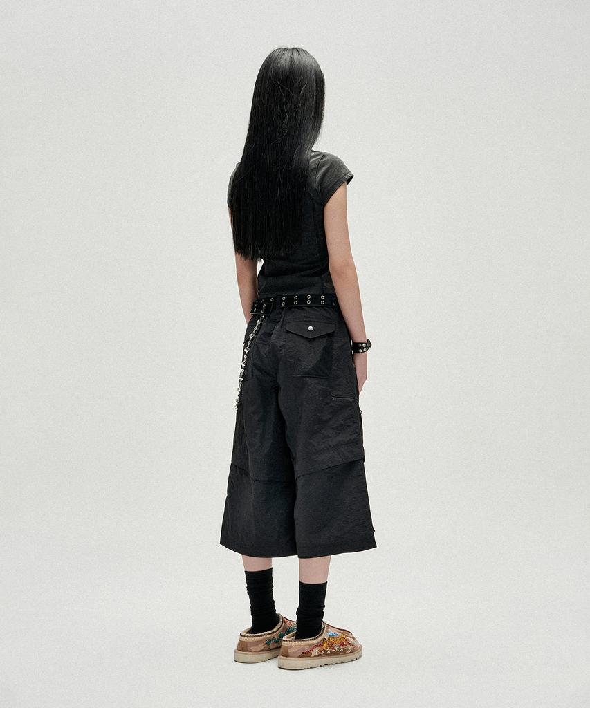 NOT4NERD W Utility Mesh Panel Pants - Black