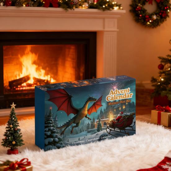 2025 DND Кубики Адвент-календарь 24 дня Обучающая ролевая игра Священная коробка Уникальный подарок для поклонников Dungeons And Dragons