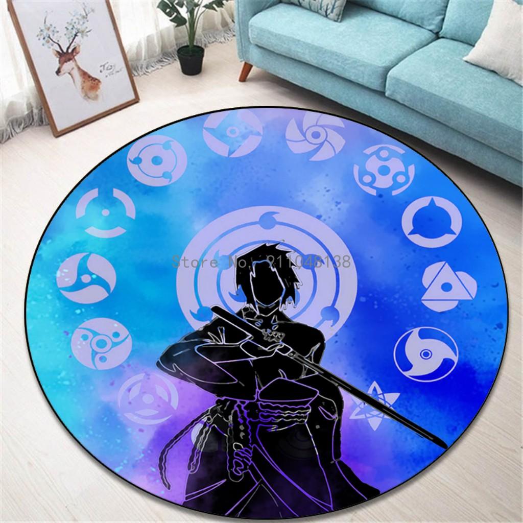 2026 Ninja Uzumaki Uchiha Naruto Round Floor Mat Non-slip Carpet Living Room Kitchen Bath Rug Home Decor Children Boys Birthday