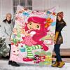 1pc Princess Strawberry11 Theme Blanket - Digital Print, Polyester, Cozy for All Seasons, Perfect for Outdoor, and Travel