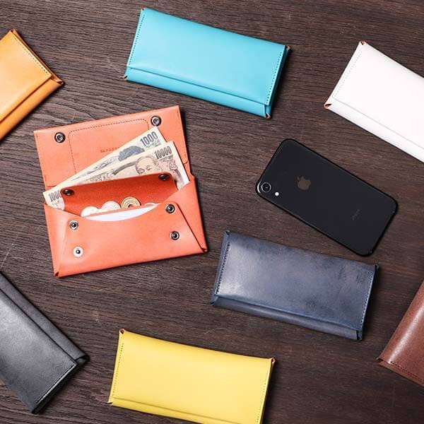 Long Large Easy To Take Genuine Made In Blue [FABRIK] [Fabric] Wallet, Wallet, Capacity, Out, Compact, Thin, Leather, Men's, Women's, Thin, Japan,