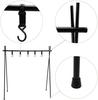 Moyot Aluminum Alloy Lantern Hanging Rack, Lantern Stand, for Outdoor Camping, Foldable, Lightweight, with 6 Adjustable Hooks and Storage Bag