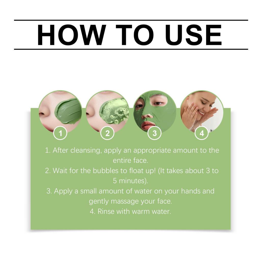 AMZ Facial Cleansing Bubble Mask 90g - Gentle Deep  Cleansing Pore, Blackhead Removal, Pore Tightening, Oil Control, Moisturizing Mask