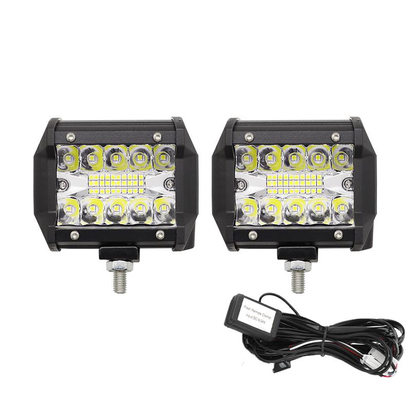Driving Light 60W 4" LED Combo Work Light Bar Spotlight Off-road Driving Fog Lamp for Truck Boat
