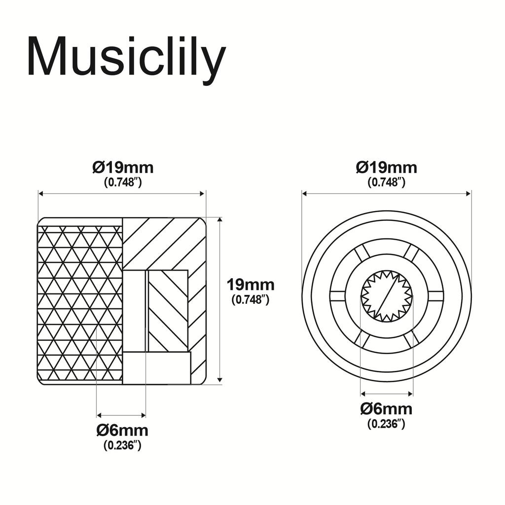 Musiclily Pro метрический размер стальные гитарные ручки с плоским верхом для импортной электрогитары Fender Telecaster/Precision Bass, (Набор 2)