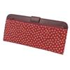 Inden Long Bundle Red Background X White Small Cherry Blossom Pattern [Indenya] Wallet, L, Thin, Deerskin, Lacquer, 2107-13-002