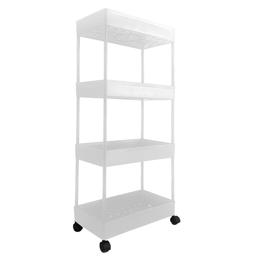 Slim Storage Cart 4 Tiers 87x40.5x22.5cm