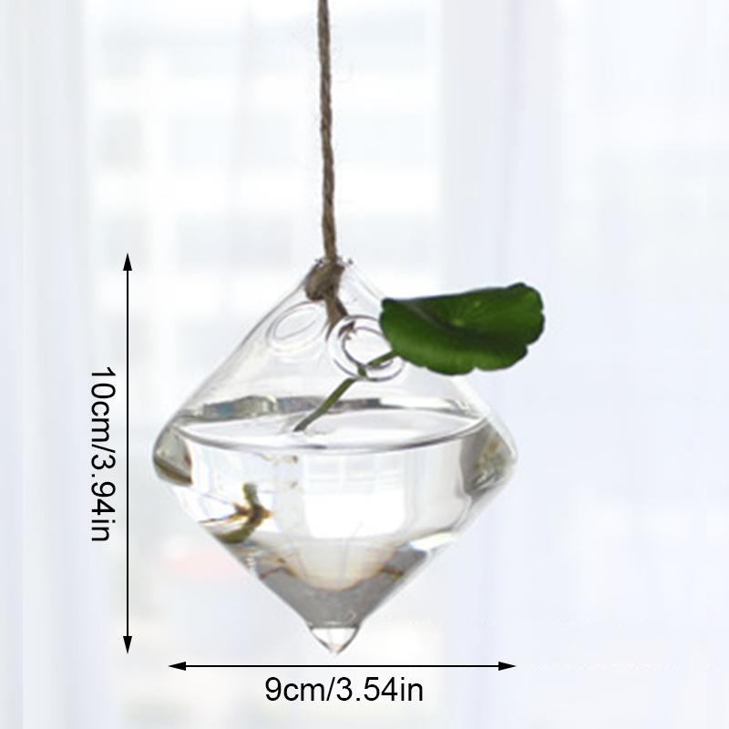 1 шт. прозрачные вазы для гидропоники, террариумный контейнер, подвесная стеклянная ваза, цветочный горшок