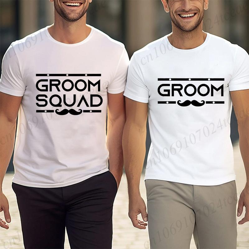Футболка для мальчишника, графическая футболка Team Groom, смешная одежда для свадебного дня, рубашка шафера для команды жениха, футболка оверсайз