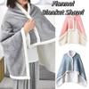 Double Layered Warm Shawl Thicken Women Scarf Casual Flannel Blanket Shawl  Office