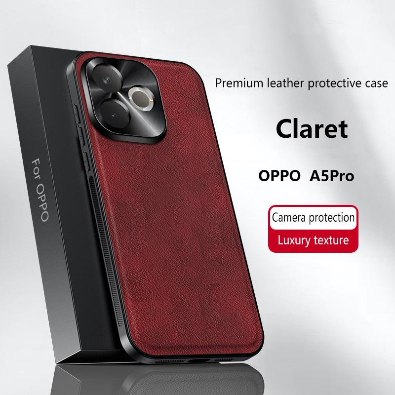 Для Oppo A5 Pro 5G Чехол Магнитный Элегантный Кожаный Износостойкий Объектив Полностью Закрытый Нескользящий Захват Защита Края Чехол