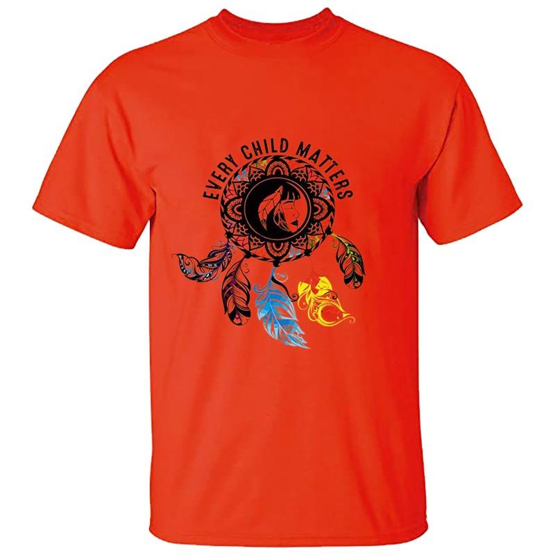 Every Child Matters Повседневные футболки с круглым вырезом и короткими рукавами из хлопка с принтом унисекс