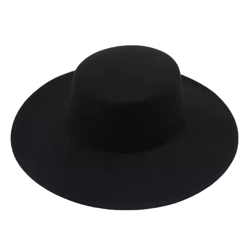 British Style Wide Brim Felt Hat Solid Color Women Jazz Hat Elegant Hepburn Style Bucket Hat Bride