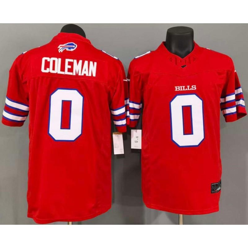 Mens American Rugby Jersey Coleman 0 Red Embroidered Team Uniform Classic Fit