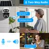 V380 Outdoor Home Garden Monitoring Dual Lens Full Color Night Vision 4G/Wifi Remote Solar Camera