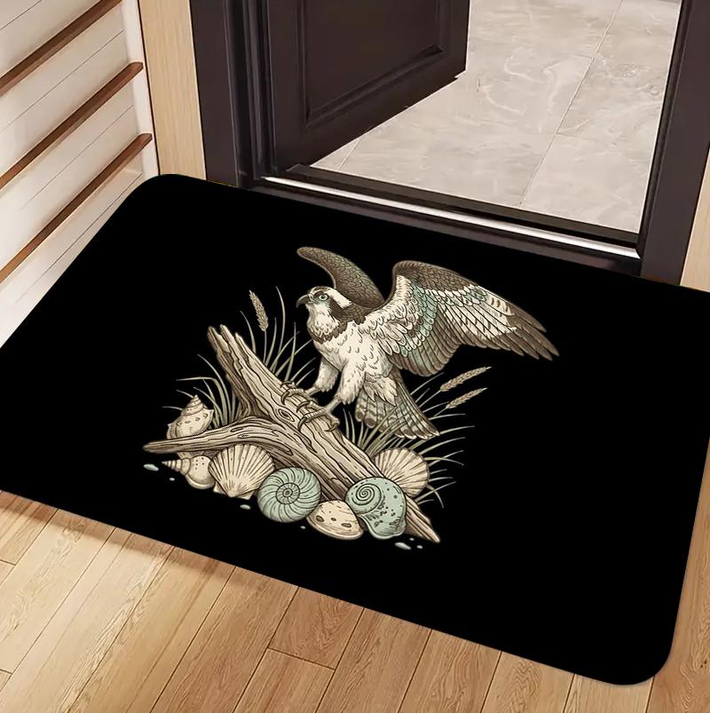 Modern Simple Retro Coastal Seabird Doormat Non-Slip Wear-Resistant Dustproof Decorative For Entrance Door Rectangle Available