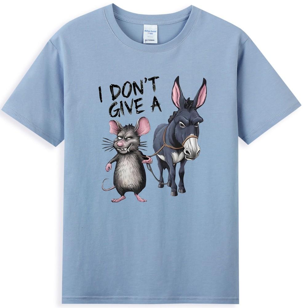 Мне По Фигу Мышь Осел Саркастическая Цитата Унисекс Футболка
