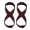 Soft Nylon and Spandex Figure 8 Weight Lifting Straps Gym Training Support Hand Protective Sleeves (M)