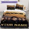 Постельное белье с индивидуальным именем THE ROOKIE (ТЕЛЕШОУ), Комплект с одеялом, Пододеяльник, Наволочка, Домашний подарок на день рождения(1 пододеяльник + 2 наволочки, без наполнителя)_xia