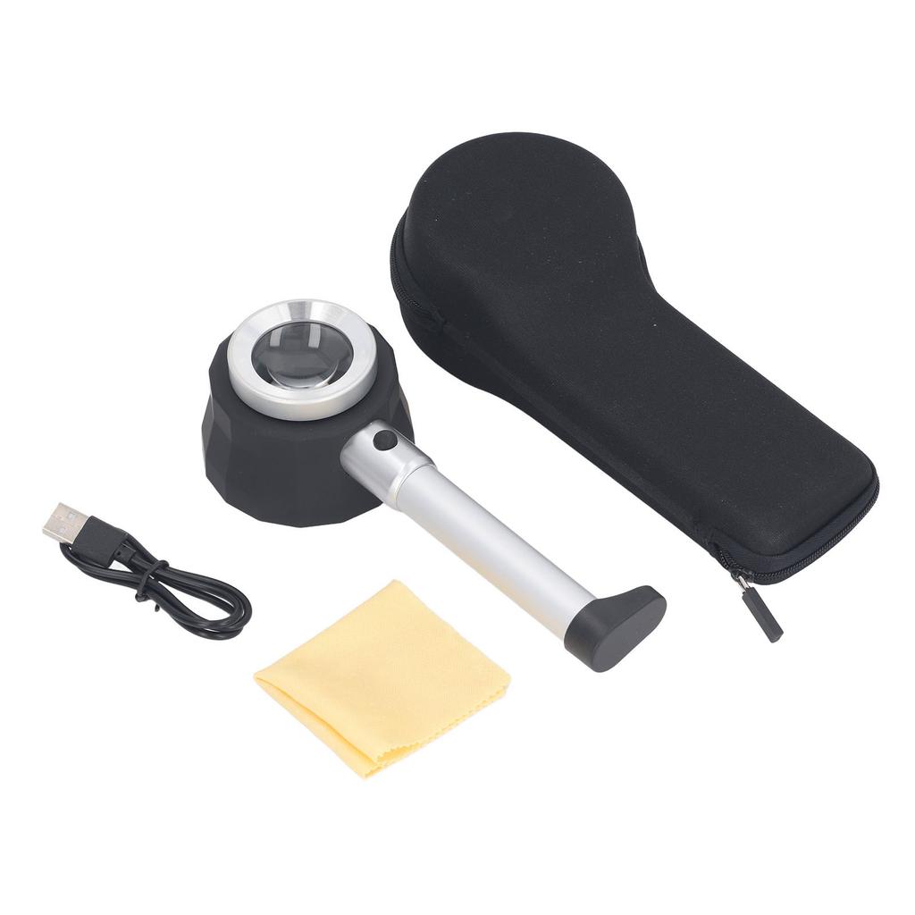 Ручной микроскоп со светодиодной подсветкой, шкала 45X, электронный цифровой портативный для оценки ювелирных изделий, картин, чтения