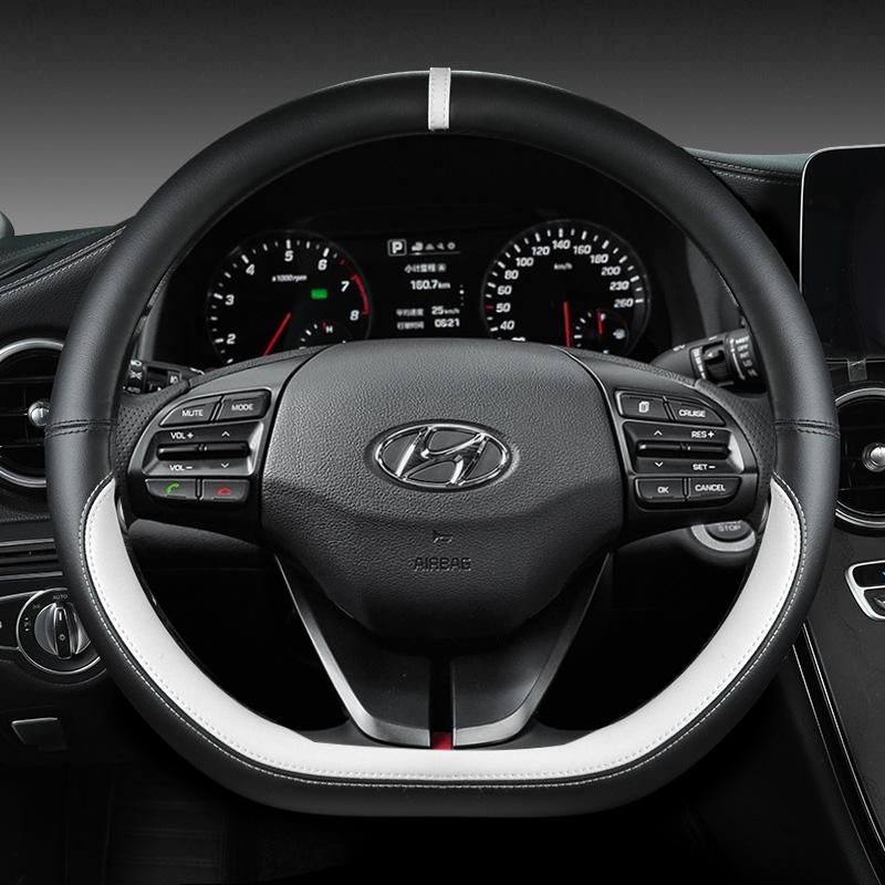 Чехлы на руль автомобиля 38 см для Hyundai i30 Creta Tucson ix35 Solaris Elantra Santa Fe Kona i40 Palisade, автоаксессуары