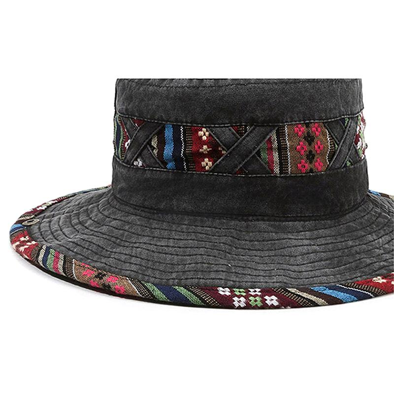 Персонализированная шляпа рыбака в этническом стиле, модная шляпа от солнца на весну и лето, винтажная шляпа с большими полями в старом уличном стиле