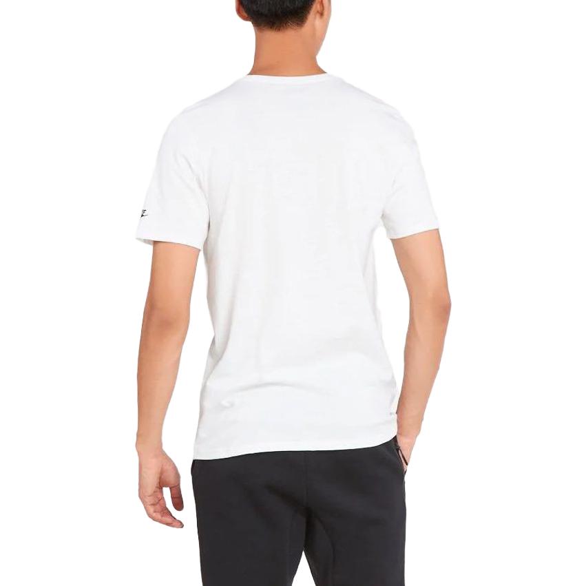 Nike T Shirts Men's White Crew Neck Moderate Straight Fit AQ5197-100
