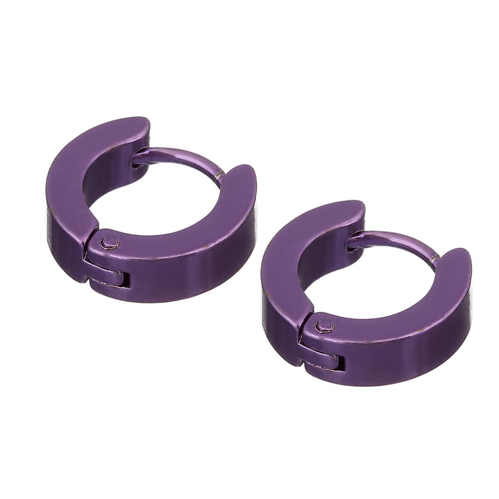 1 Pair Punk Stainless Steel Ear Circle Earrings Simple Ear Buckle Round Earring For Jewelry Making DIY Men Women Fashion Earring