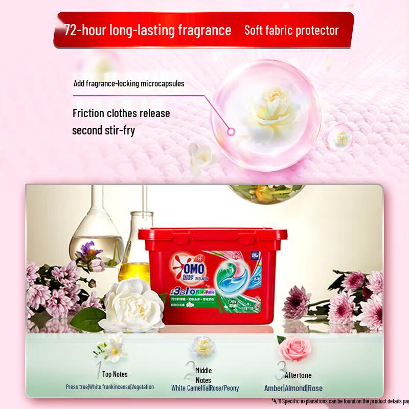 Мистическая Лаванда 3-в-1 капсулы для стирки: Пятновыводитель, стерилизатор, средство от клещей с долговременным ароматом.