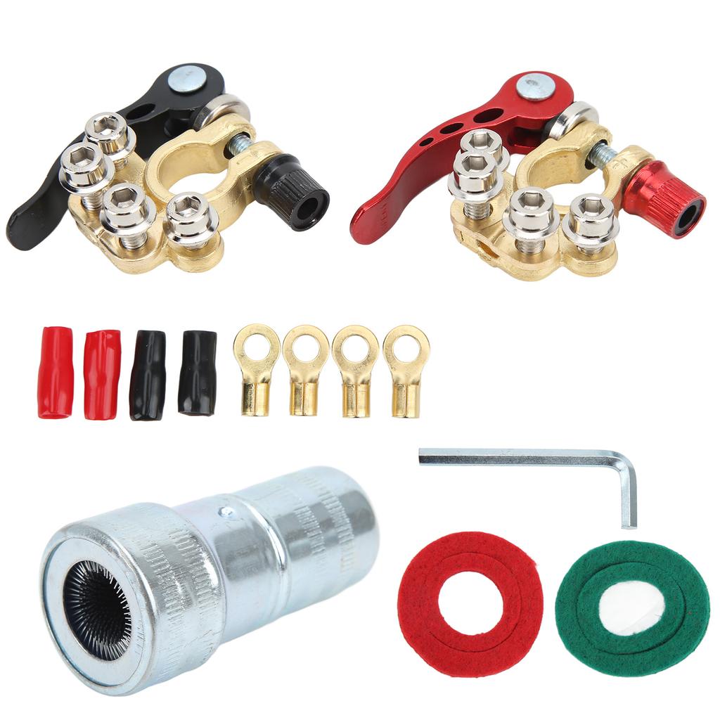 2PCS Battery Terminal Connector Quick Release for SAE JIS A Type Post for Vans Cars Trucks