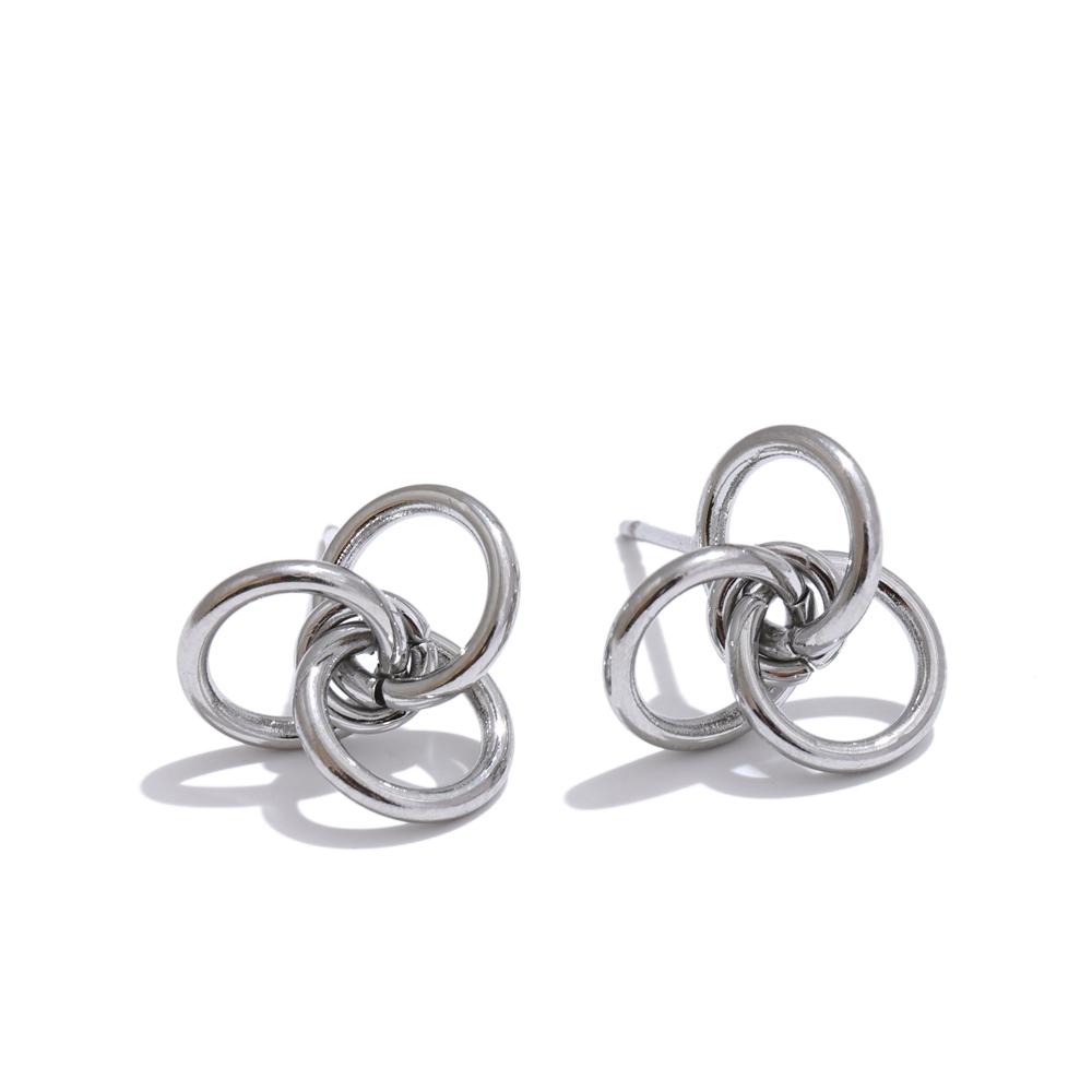 Eetit Стильные уникальные серьги-гвоздики из нержавеющей стали с геометрическим узором и покрытием PVD, повседневные, молодежные, оптовые ювелирные изделия