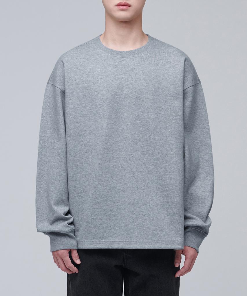 MUSINSA STANDARD Flat Terry Oversized String Sweatshirt [Medium Grey]