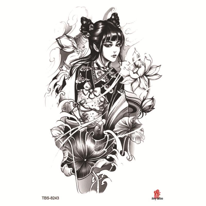 Водонепроницаемый набор тату-наклеек на всю руку с тотемными символами