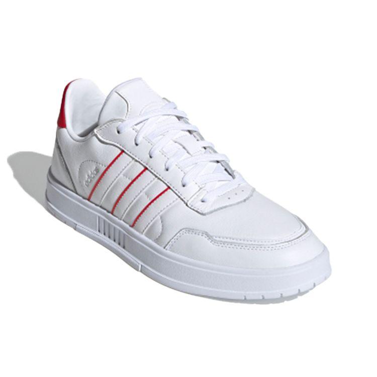 Adidas Neo Courtmaster Synthetic Leather Balance Low-Top Skate Shoes Men Sneakers White Red G55069