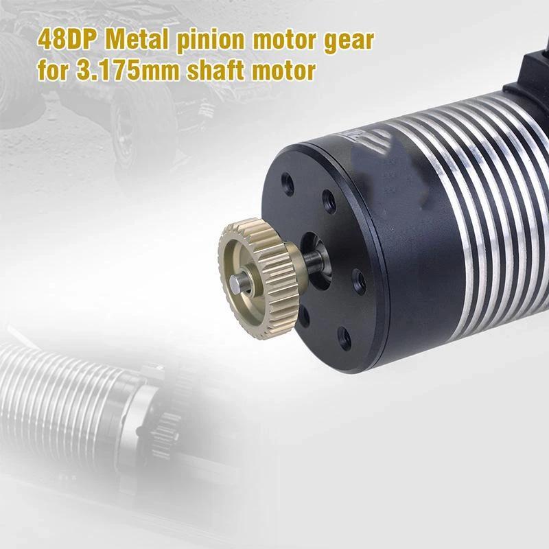 Aluminum Alloy 48P Motor Pinion Gear 3.175mm 13T-30T High Strength for 1/10 1/12 RC Car Model Upgrade Parts