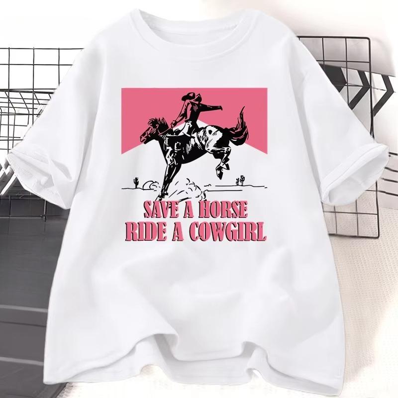 Save A Horse Ride A Cowgirl WOMENs Tshirt Lesbian LGBT Pride Western T Shirt Cotton Oneck Tshirt Country Music Vintage Tee