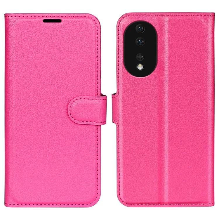 For Honor 80 5G Litchi Texture PU Leather Stand Wallet Phone Cover Full Protection Flip Anti-scratch Phone Case