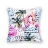 Bird Cushion Cover Tropical Home Decor Square Cartoon Flamingo Plant Decorative Pillow